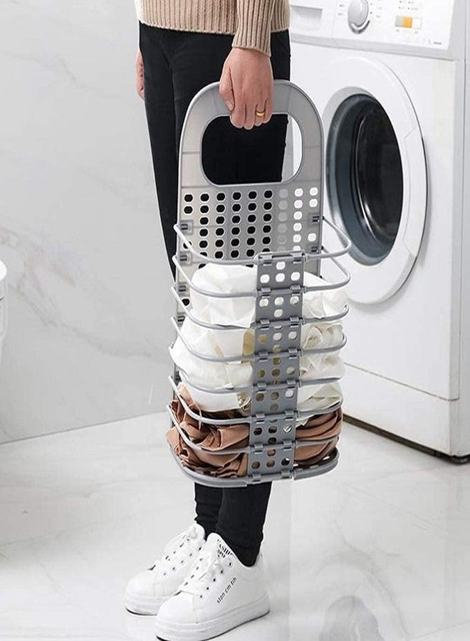 CRADIAX Plastic Laundry Hamper Bag for Bathroom, Bedroom, Kitchen, Home, Office || Wall Mounted Bathroom Hanging Foldable Laundry storage Basket for Dirty Clothes (Multicolor) - Image 1